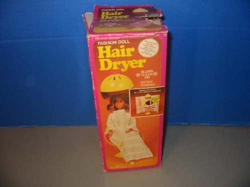 Modepuppe Salon Haartrockner Ei Stuhl 11" rosa gelb 1977 Nasta Barbie - Bild 3 von 20