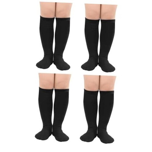 4 Pairs Kids Soccer Socks Baseball Softball Football 4-6 Years Black 4 Toddler