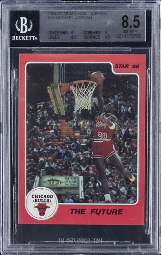 1986 STAR #10 MICHAEL JORDAN ROOKIE RC BGS 8.5