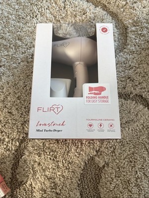 Flirt Love Struck Mini Turbo Dryer Pink Brand New In Box Fast Shipping