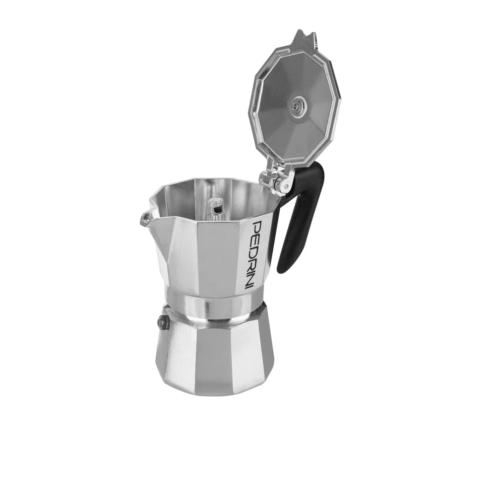 Caffettiera 2 tazze Pedrini Brillantata argento - Immagine 3 di 3