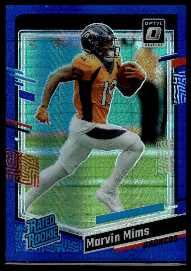 2023 Donruss Optic #231 Marvin Mims Blue Hyper RC