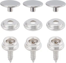 30 Sets 5/8" Stainless Steel Marine Grade Snap Button Canvas Snaps Kit Fastener 