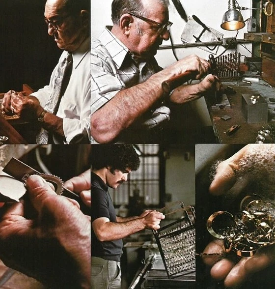 Vintage Oversized Basket Danecraft Sterling Silver Charm Bracelet - Image 2 of 4