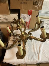 Lampadario Vintage In Ottone 6 Luci