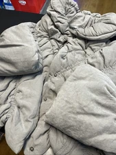 Reclaimed Vintage Jacket Heather Gray High Collar Buttons Womens Size 6 Medium