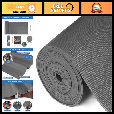 Non-Slip Foam Drawer Liner Mat 1/8'' Thick x 16'' Wide x 16ft Long - Gray Tool Sto