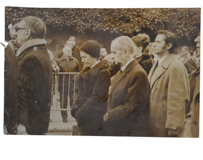 1972 Press Photo - Funeral Maurice Chevalier Louis de Funès