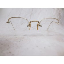 Bausch  Lomb Vintage Rimless Eyeglasses 1/10 12K Gold Filled Gold Frame B L