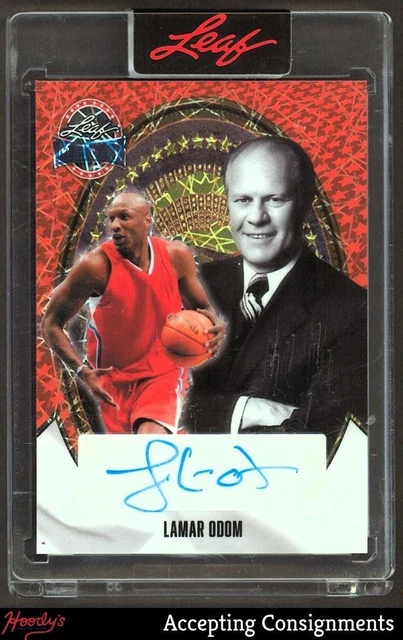 2026 Leaf Metal Gerald Ford Red Lazer Lamar Odom AUTO 1/1