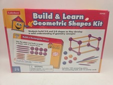 Lakeshore Build Learn Geometric Shapes Kit GG458 STEM Math Manipulatives NEW