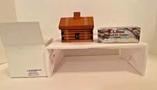 L.L. Bean Log Cabin Incense Burner with All Natural Balsam Fir Incense, New