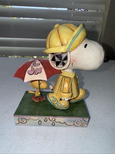 Peanuts Friends Through Rain Or Shine Snoopy & Woodstock #4055654 Jim Shore NIB