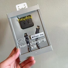 Heyday Home Charging Kit USB-A & USB-C Ports w/ Lightning Cable MFi-Certified