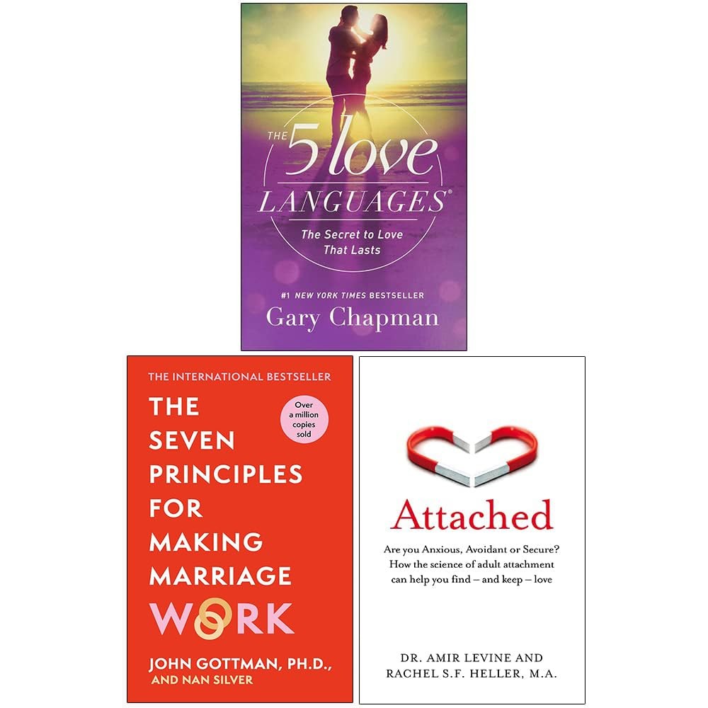 Seven Principles Making Marriage Work,Attached,5 Love Languages 3 Books Set NEW - Image 2