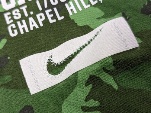 Nike North Carolina Tar Heels T-Shirt Sz XL Green Camo Military Long Sleeve Tee - Picture 5 of 17