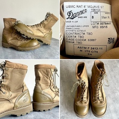 Danner USMC Rat 8'' Mojave ST Boots (1561OX)   Men's Size 8 R   Made In USA