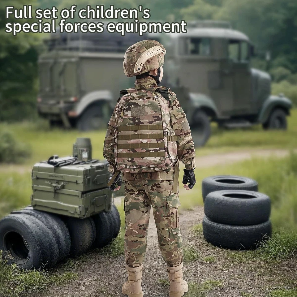 Ropa Infantil Ejército Fuerzas Especiales Niños Camuflaje Soldado Individual... Foto 3 de 4