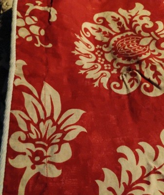 CHAPS Ralph Lauren Red Floral French Riviera King Shams- Set of 2 100% Cot NWOT 