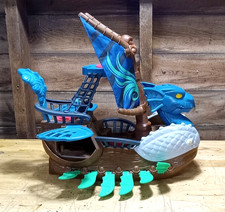 2010 Fisher Price Imaginext DRAGON SERPENT Rolling Pirate Viking Ship 