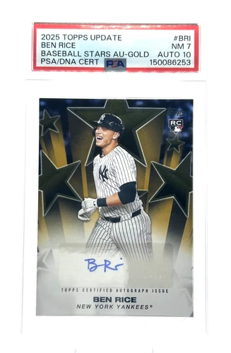 2025 Topps Update Series - Ben Rice Baseball Stars Auto Gold /50 #BSAU-BRI (RC)