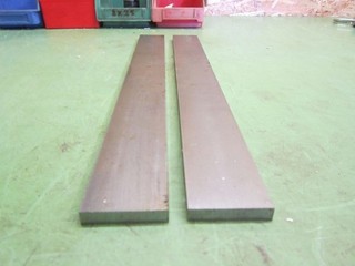 2 Flach Stahl 40mm x 8mm C45 1.0503 Lang je 390mm massiv Neu0