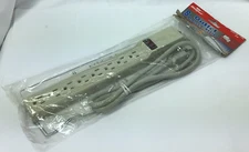 8 Outlet Safety Circuit Break Surge Protector AC Wall Power Strip NOS VTG