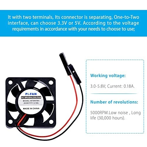 Cluster Case for Raspberry Pi 4 Model B Pi Case with Cooling Fan and Heatsink... - Image 3 of 4