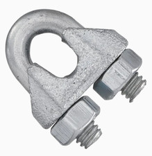 National Hardware 1/4" Zinc Plated Wire Cable Clamp N100-261 3230BC (QTY 10)