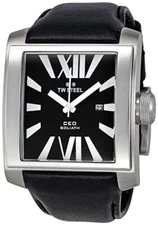 TW Steel Men’s CEO Goliath Black Dial Leather Strap Watch - CE3005 ($495 MSRP)