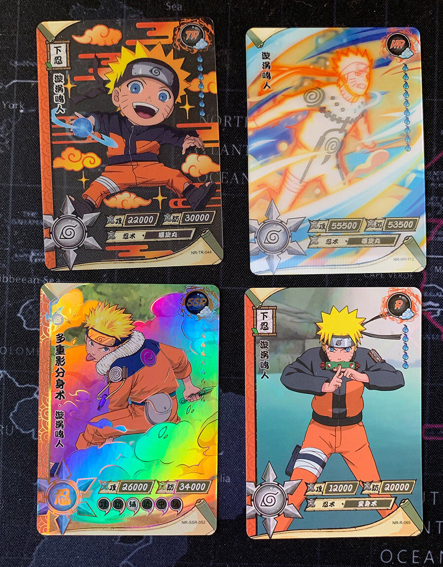 New Kayou Naruto Uzumaki Lot 4 clear TR 3D HR foil SSR R rare | eBay