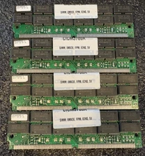 Lot of 4 - 32M 8mx36 60ns Silver 72 Pin RAM Memory 128MB FPM 5V **TESTED**