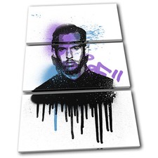 Calvin Harris Grunge Urban Musical TREBLE CANVAS WALL ART Picture Print