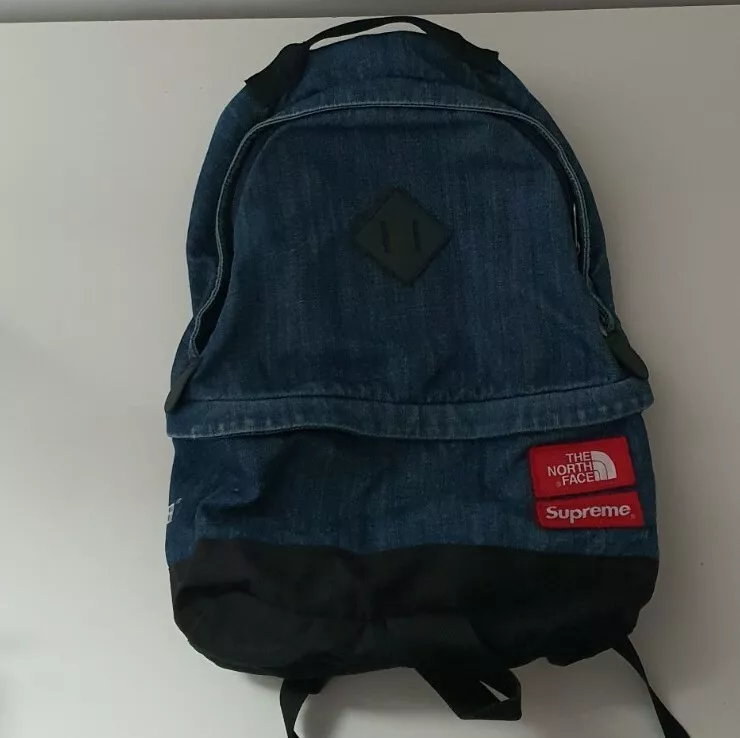 SS15 Supreme x THE NORTH FACE Denim Day Pack sac à dos bleu TNF rare sac à dos