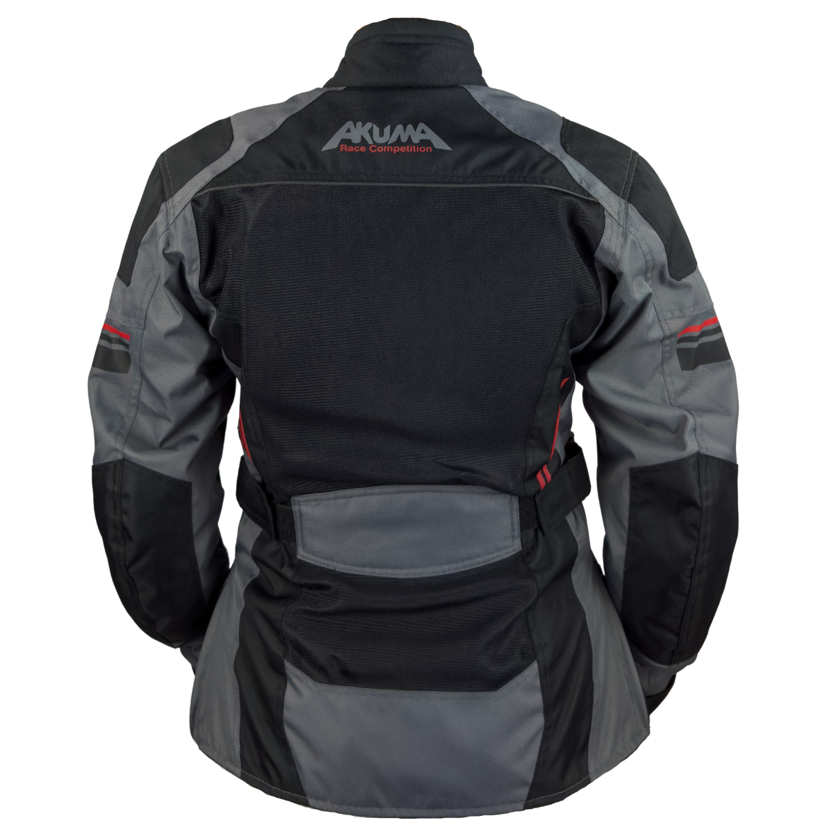 Akuma Sommer Damen Motorradjacke schwarz/ anthrazit/ rot Größe S-XL