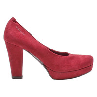 TAMARIS Platform Heels Red Suede Womens UK 5