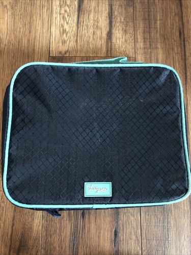 31 Thirty One Gift Thermal Tote Lunch Bag Zipper Closure Navy Tasty Treats - Picture 2 of 4