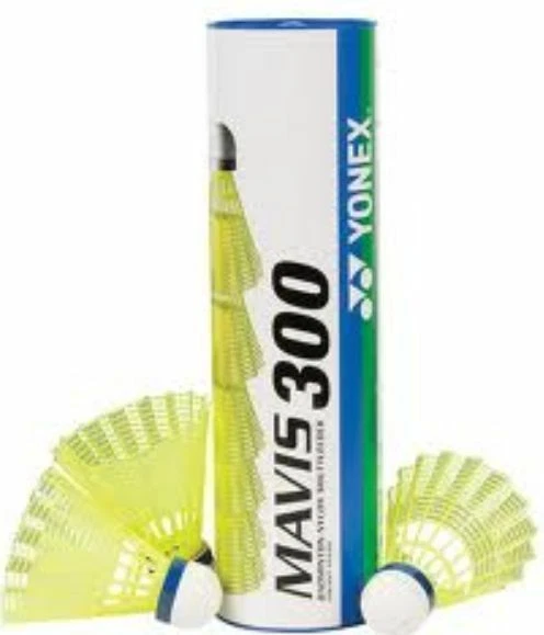 Yonex Mavis 300 Yellow Nylon Shuttlecocks Medium Speed 1/2 Dzn