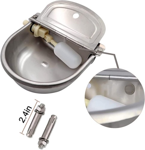 Automatic ProHydrate Stainless Water Bowl Fountain Set - Dog Horses Farm Animals - Picture 6 of 13