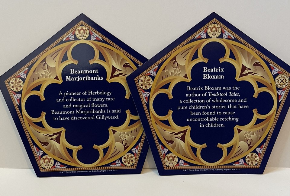 New Harry Potter chocolate frog card Double Pack Beatrix Bloxam