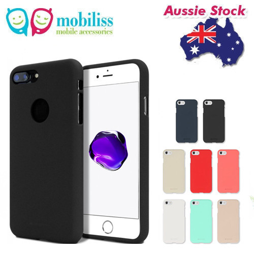 Genuine Mercury Goospery Soft Feeling Jelly Case Matt Rubber For iPhone 8 Plus - Picture 1 of 36