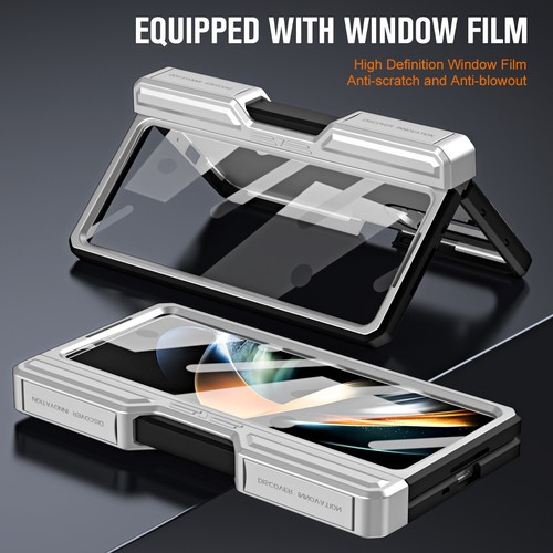 For Samsung Galaxy Z Fold5 /4 Armor Stand Case+ Screen Protector+ Pen+Lens Cover - 第 2/39 張圖片