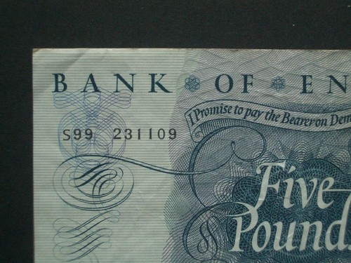 **MIRA** 'S99' GB 1967 Fforde Billete de 5 £****** - Imagen 3 de 10
