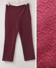 Vintage 60's Sears Roebuck Burgundy Textured Perma-Prest Polyester Pants S