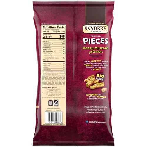 Snyder's of Hanover Pretzel Pieces, Honey Mustard and Onion, Party Size 18 oz - Picture 3 of 11