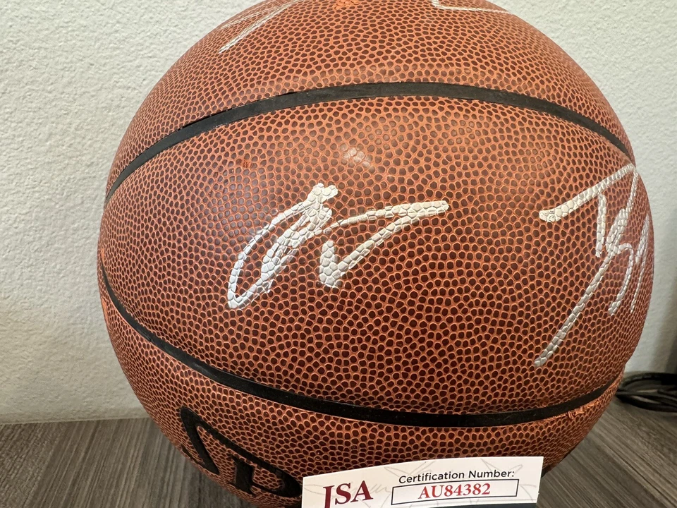 2010 NBA All-Stars Signed Spalding Basketball KD, Carmelo, Kidd, & Howard JSA - Image 3 of 4