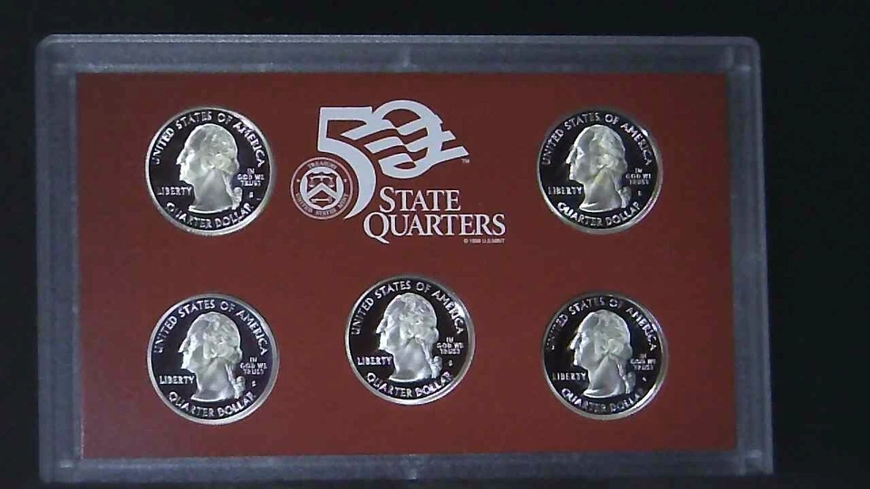 2005-S US Mint State Quarter Silver Proof Set 5 Coins 21ohoc0928-1 - Image 4 of 4