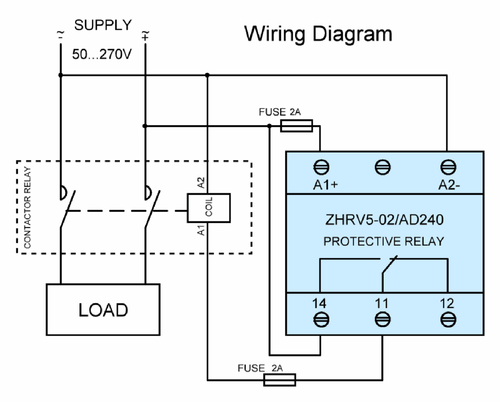 AC/DC 65V~260V Protection Against Over/Under Voltage Adjustable Protective Relay - Picture 3 of 3