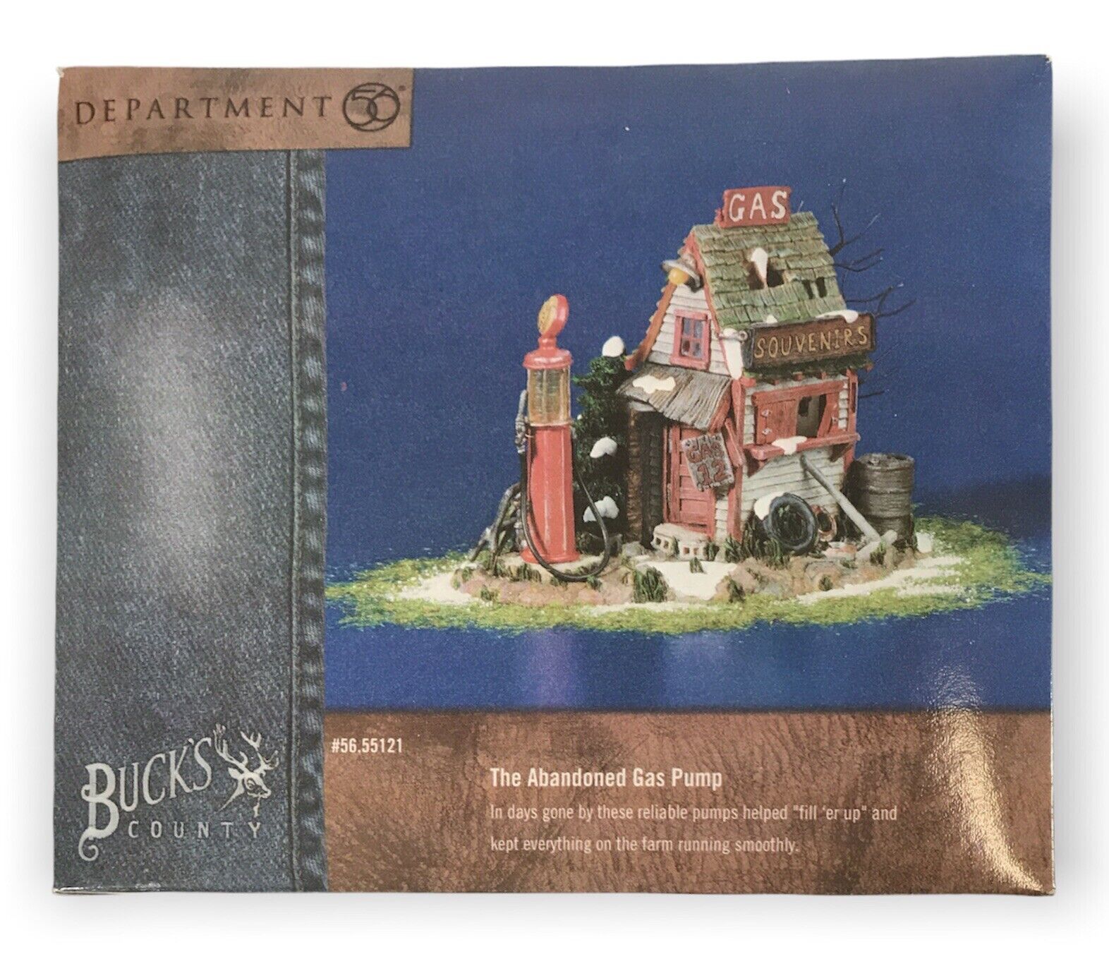 Department 56 "The Abandoned Gas Pump" Buck's County Collection NIB!