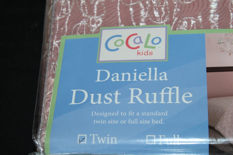 Falda de cama Cocalo Daniella Twin con volantes antipolvo malva nueva en paquete Foto 4 de 4